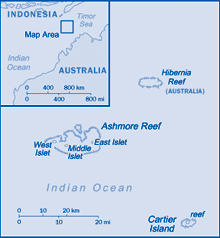 Map of Ashmore and Cartier Islands