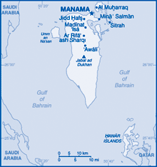 Map of Bahrain