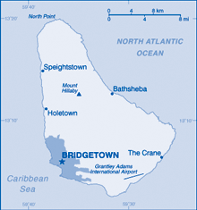 Map of Barbados