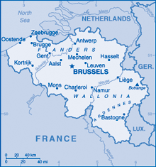 Map of Belgium
