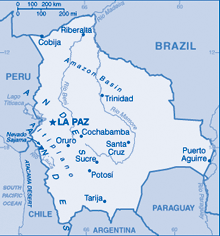Map of Bolivia