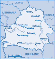 Map of Belarus Map of Belarus