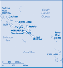 Map of Solomon Islands