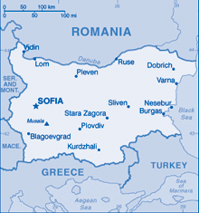 Map of Bulgaria