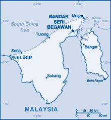 Map of Brunei
