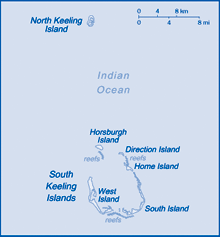 Map of Cocos Islands