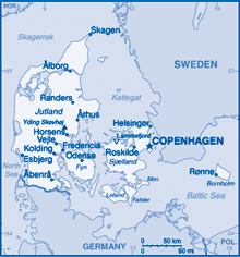 Map of Denmark