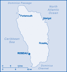 Map of Dominica