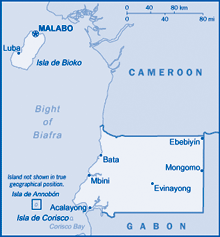Map of Equatorial Guinea