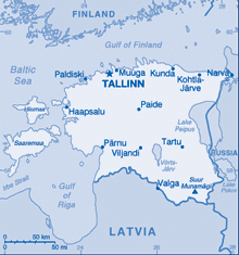 Map of Estonia Map of Estonia