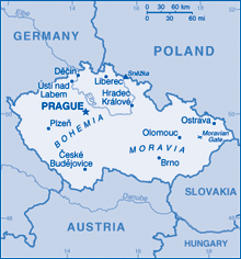 Map of Czech Republic