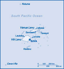 Map of Fiji