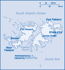 Map of Falkland Islands