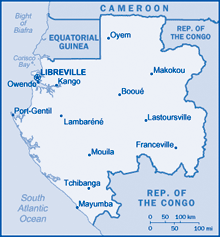 Map of Gabon
