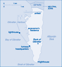 Map of Gibraltar Map of Gibraltar