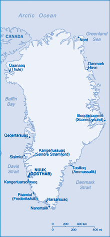 Map of Greenland