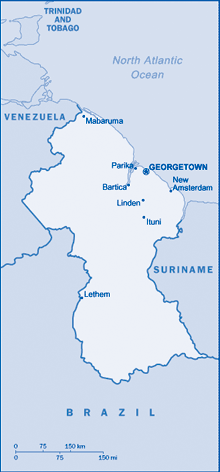 Map of Guyana