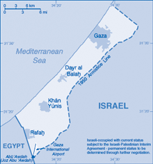 Map of Gaza Strip