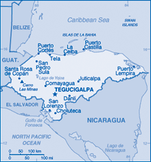 Map of Honduras