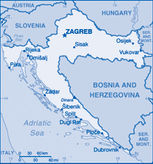 Map of Croatia