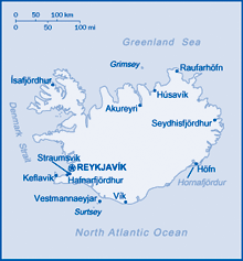 Map of Iceland