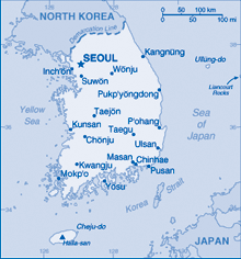 Map of South Korea