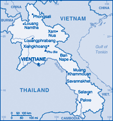 Map of Laos