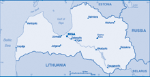 Map of Latvia Map of Latvia