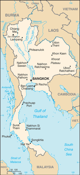 Map of Thailand maps of thailand and cambodia. Map of Thailand