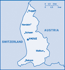 Map of Liechtenstein