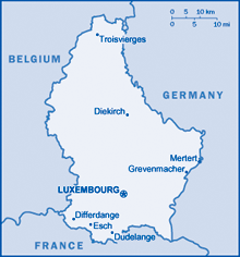 Map of Luxembourg