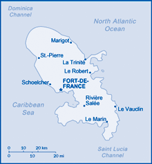 Map of Martinique