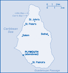 Map of Montserrat Map of Montserrat