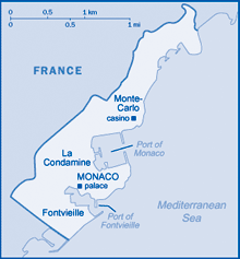 Map of Monaco
