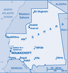 Map of Mauritania