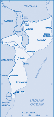 Map of Mozambique