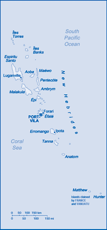 Map of Vanuatu