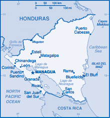 Map of Nicaragua