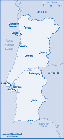 Map of Portugal