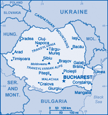Map of Romania