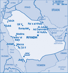 Map of Saudi Arabia