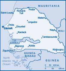 Map of Senegal