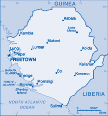 Map of Sierra Leone Map of Sierra Leone