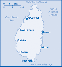 Map of Saint Lucia