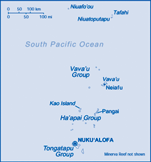 Map of Tonga