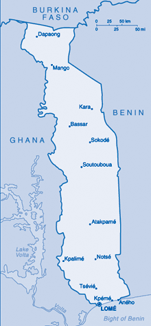 Map of Togo
