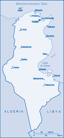 Map of Tunisia