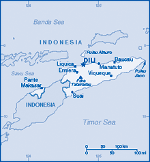 Map of East Timor
