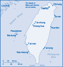 Map of Taiwan