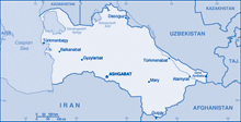 Map of Turkmenistan